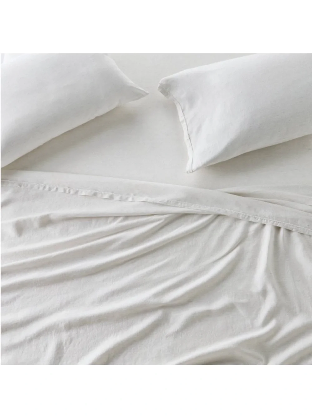 NWT King 100% Linen Sheet Set Dark Gray Micro Stripe - Casaluna